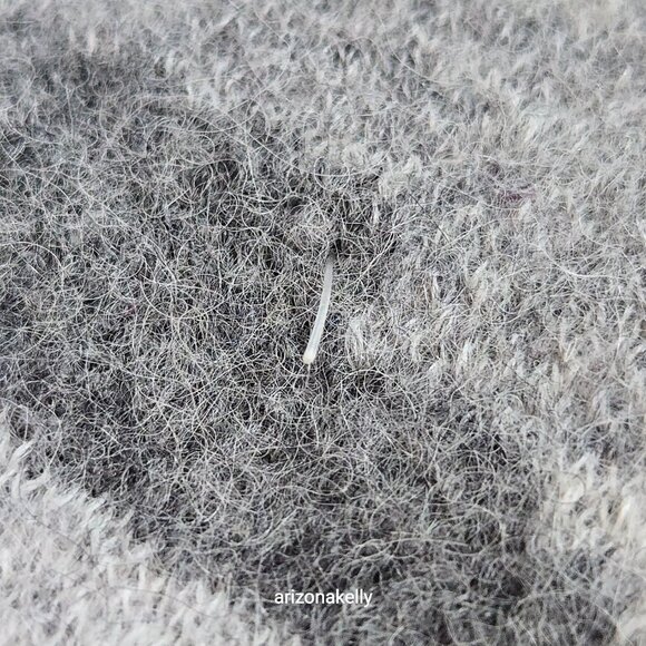 NWOT Grey Knit Camo Scarf Wool Alpaca - Picture 4 of 13